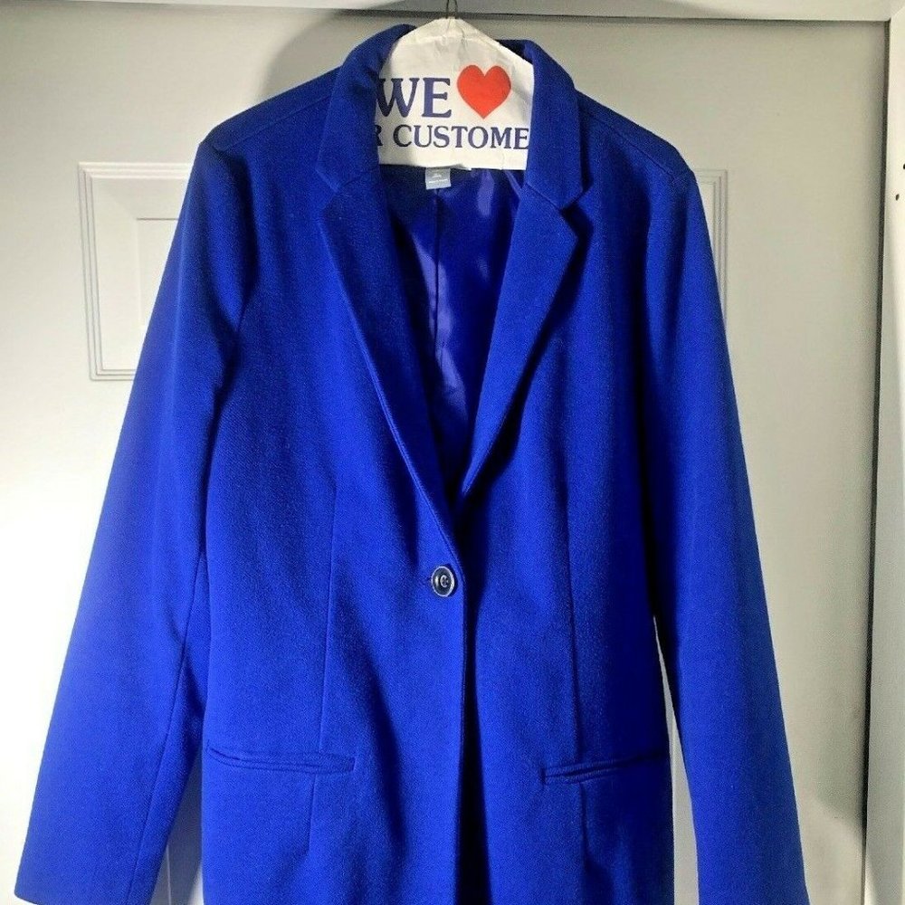 Old Navy Women's Medium BLUE Wool Pea Coat Button